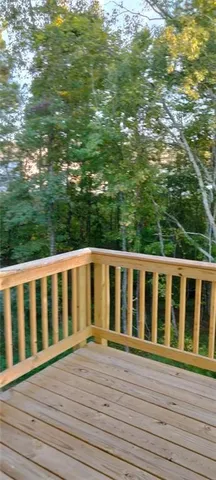 a view of wooden deck