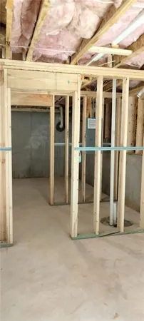 a view of a building with a door