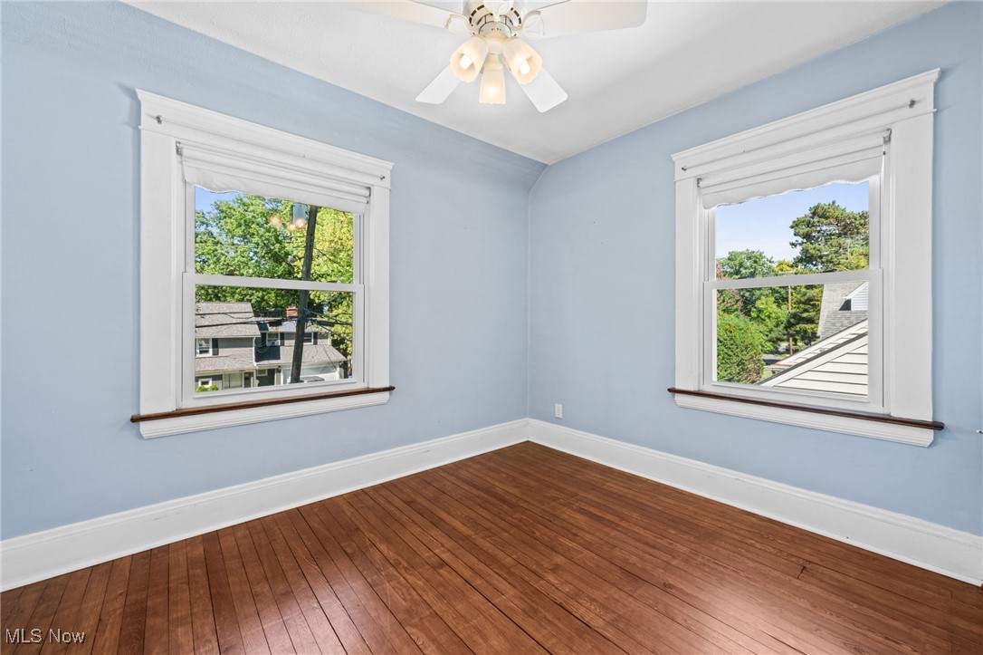 3918 Bluestone Road Cleveland Heights, OH 44121 - Photo 13 of 27 Bedroom with ceiling fan and hardwood / wood-style flooring