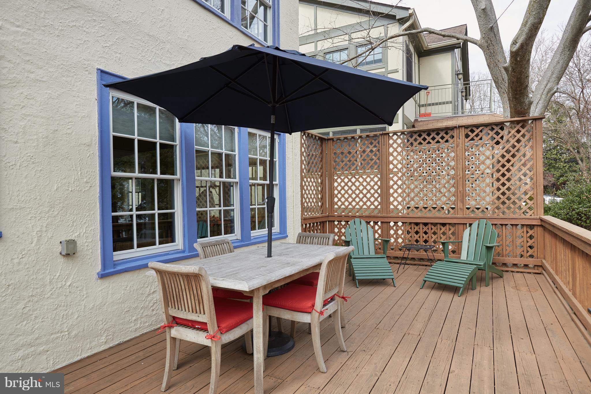 4327 Reno Road Northwest Washington, DC 20008 - Photo 26 of 29 Large deck w/ stairs to yard & parking