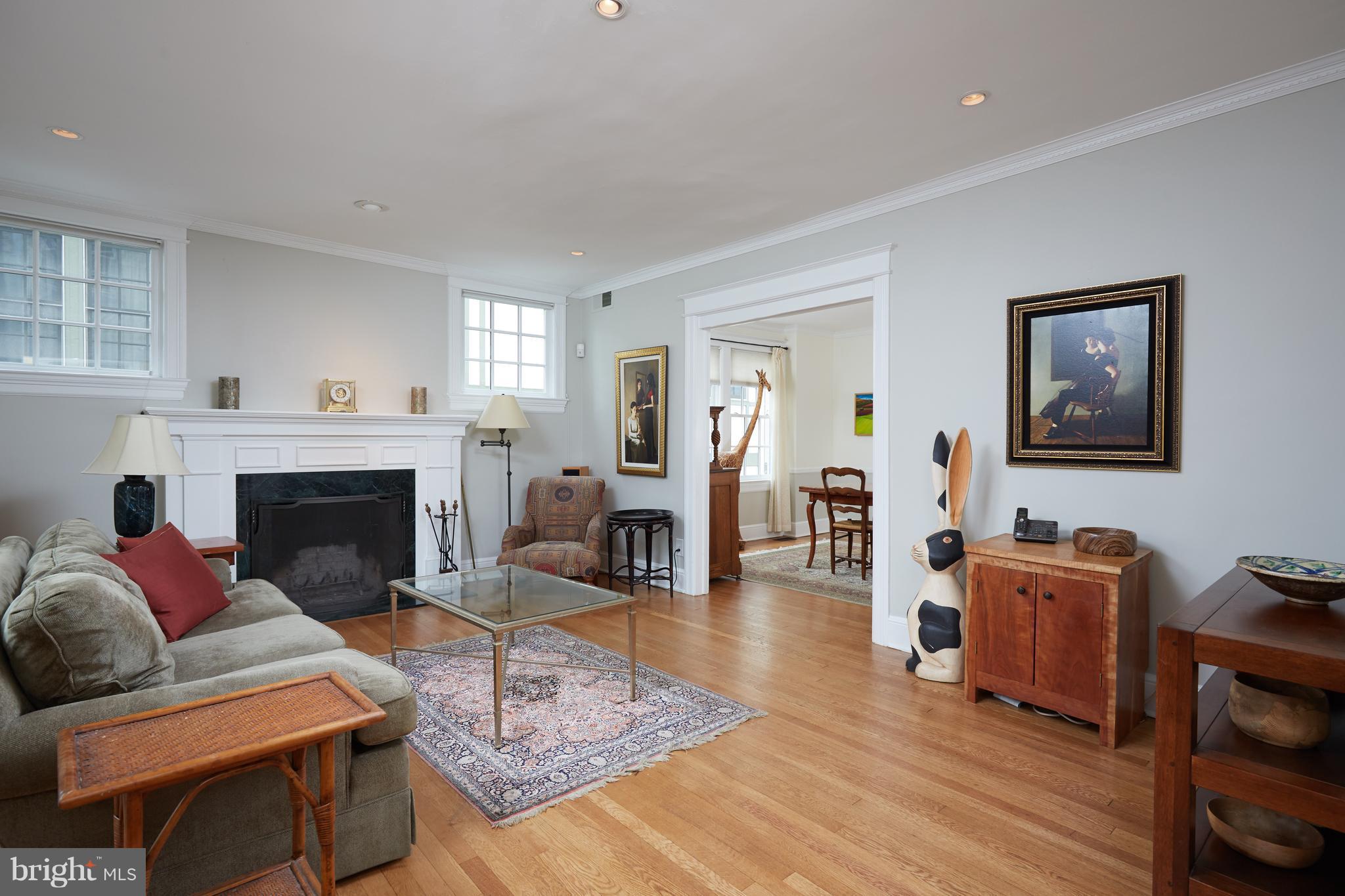 4327 Reno Road Northwest Washington, DC 20008 - Photo 4 of 29 Hardwood floors and wood burning fireplace