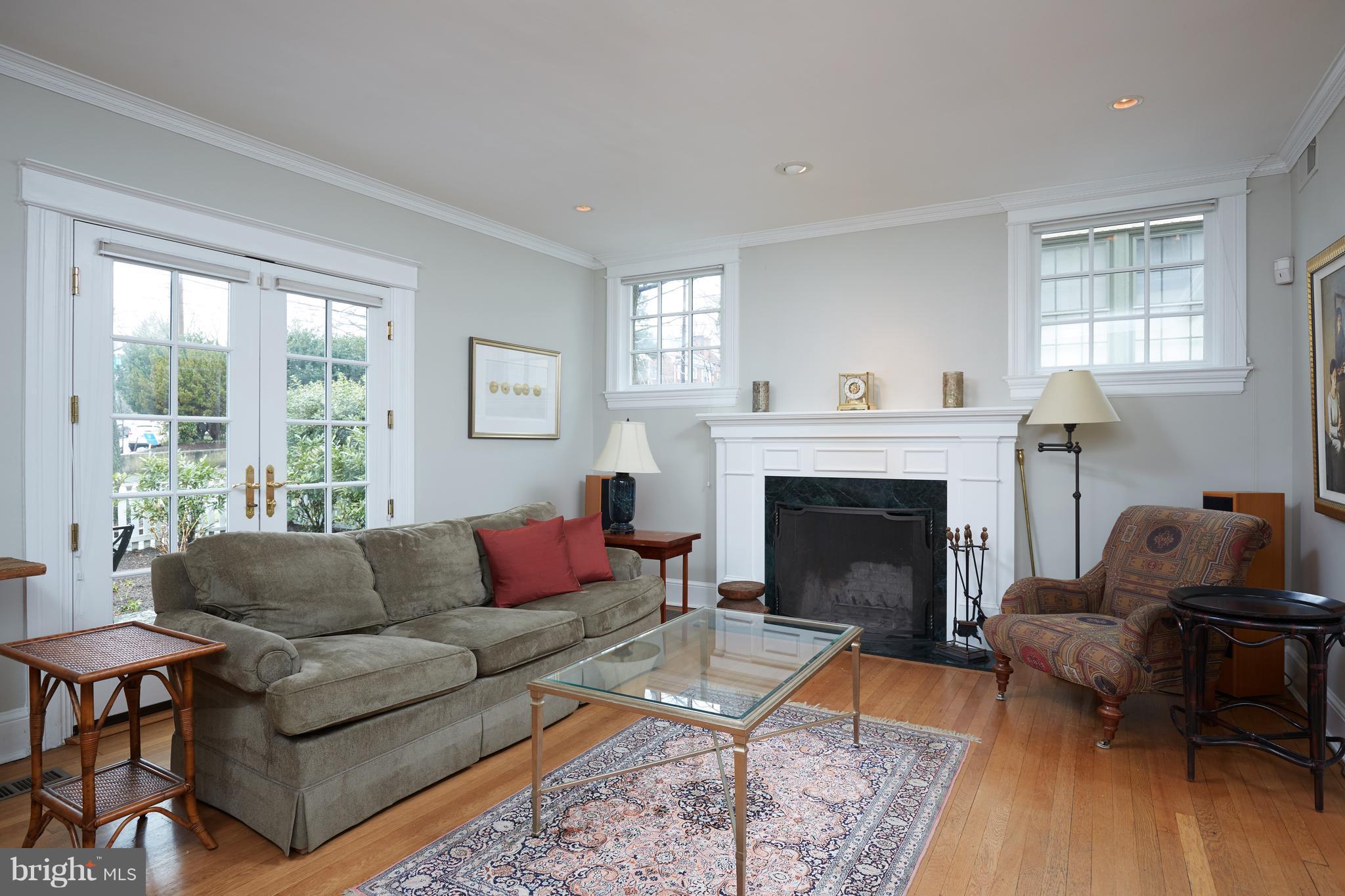 4327 Reno Road Northwest Washington, DC 20008 - Photo 5 of 29 w/ french doors leading out to front patio