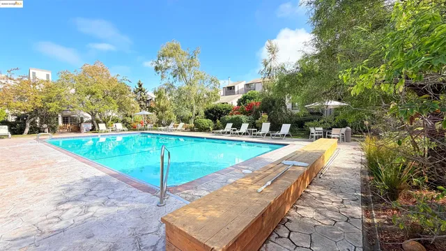 a view of an outdoor space with seating area