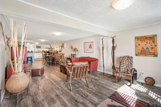 a bedroom with a bed and a cabinets