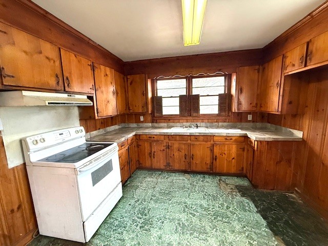 501 Corning Street Anderson, SC 29624 - Photo 8 of 9 This cozy kitchen features abundant wood cabinetry and a functional layout.