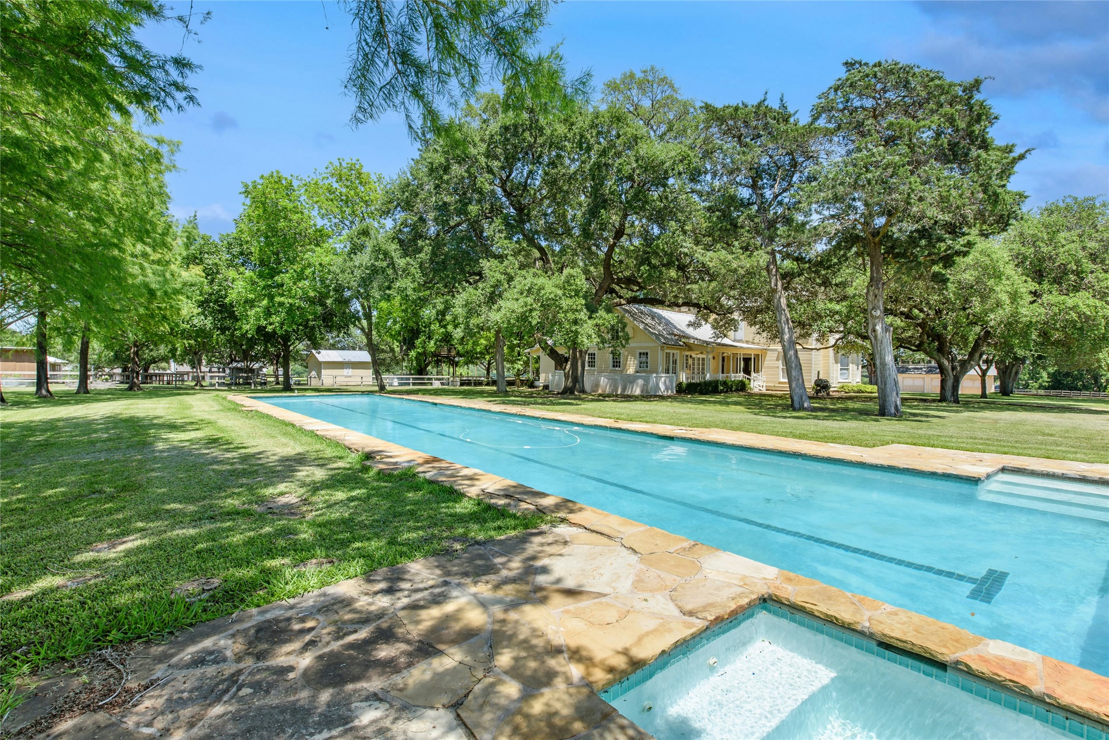 658 Fordtran Road New Ulm, TX 78950 - Photo 38 of 50 a view of swimming pool with a yard