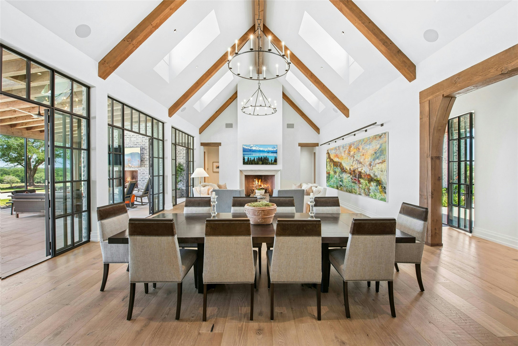 658 Fordtran Road New Ulm, TX 78950 - Photo 8 of 50 a view of a dining room with furniture window and wooden floor