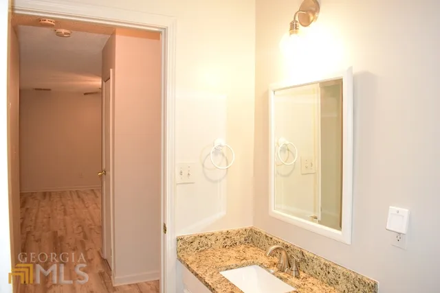 a bathroom with a tub