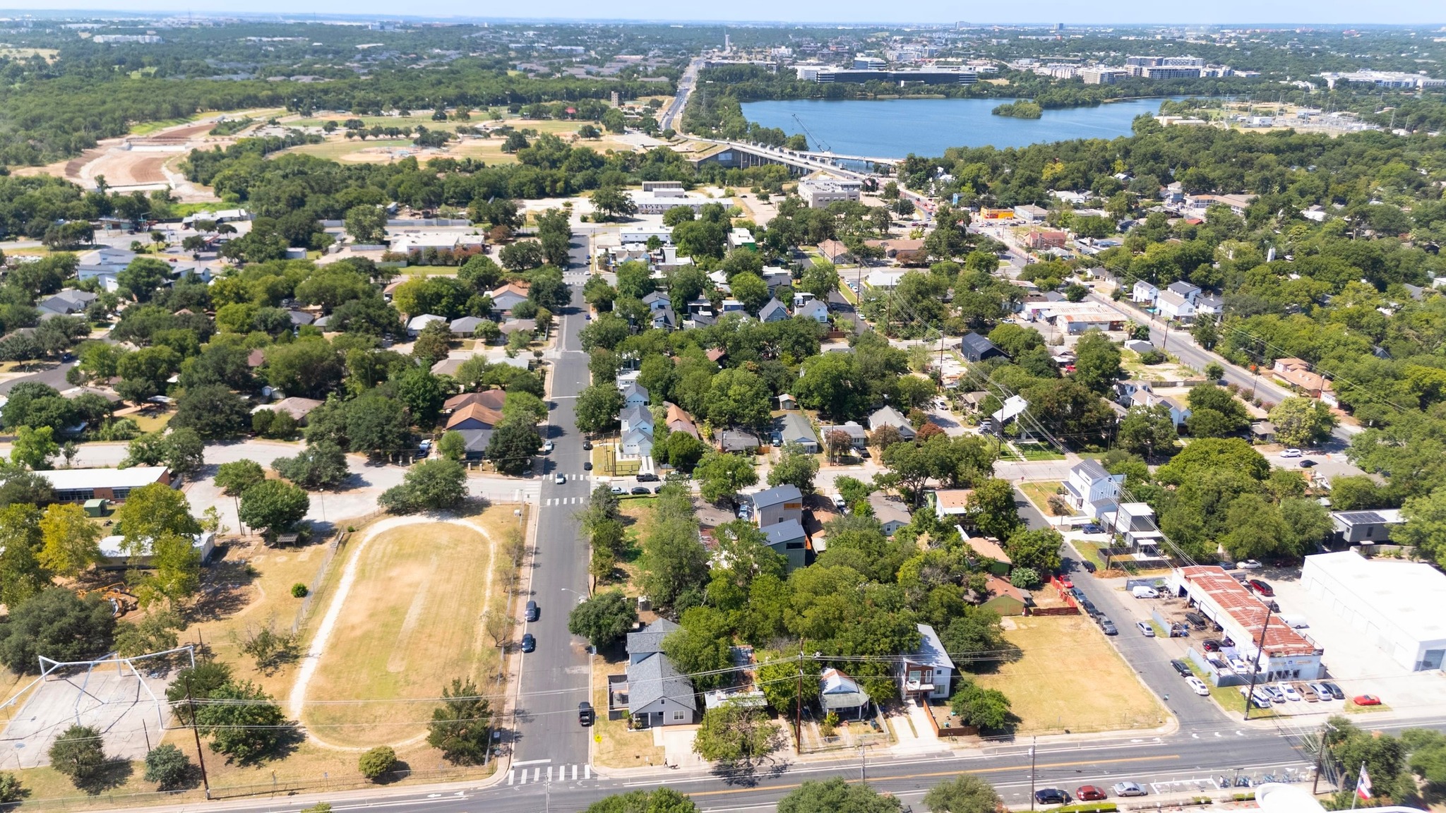 2909 East 5th Street Austin, TX 78702 - Photo 16 of 21 an aerial view of a city with lots of residential buildings