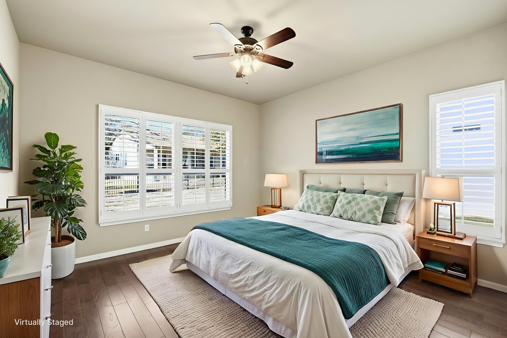 196 Whispering Wind Drive Georgetown, TX 78633 - Photo 13 of 34 a bedroom with a large bed and a large window