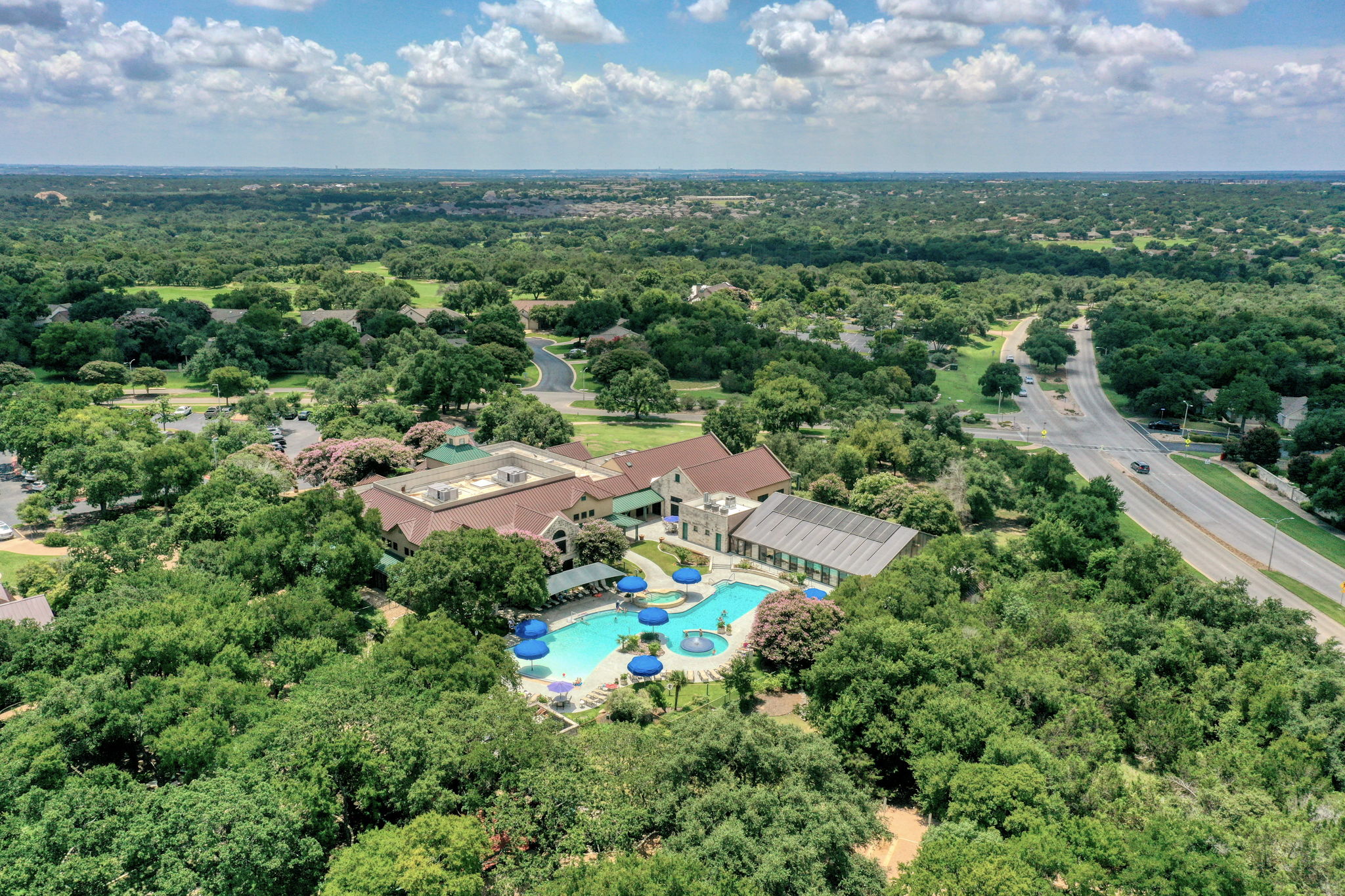 196 Whispering Wind Drive Georgetown, TX 78633 - Photo 28 of 34 an aerial view of multiple house