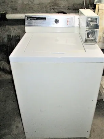 a close view of washer and dryer