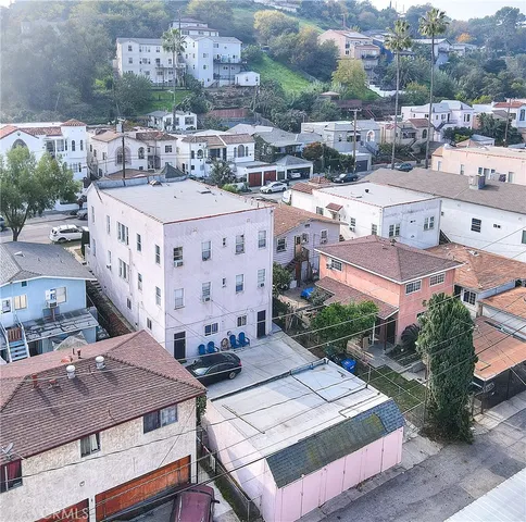 an aerial view of a city