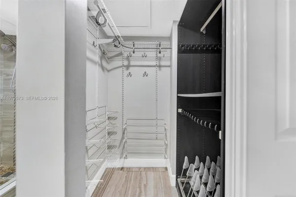 a view of walk in closet