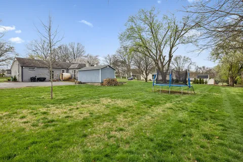 a view of a tree in front of a house