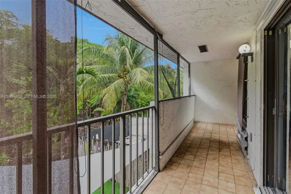 a view of a balcony