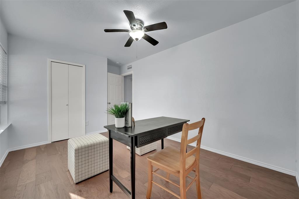 1024 East Peters Colony Road Carrollton, TX 75007 - Photo 27 of 38 Office area with wood finished floors and ceiling fan