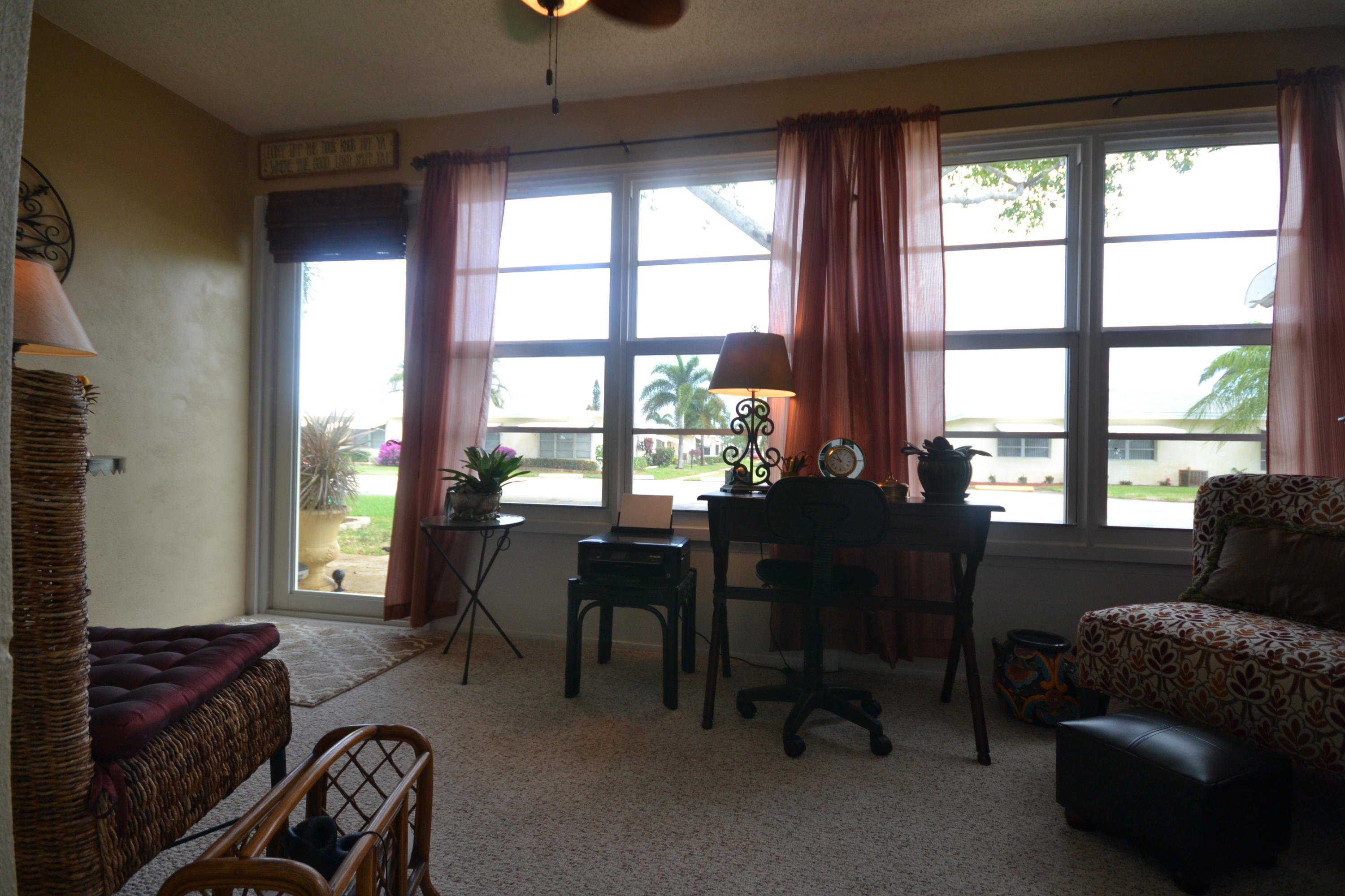 3251 Ridge Hill Road, Unit B Boynton Beach, FL 33435 - Photo 11 of 25 Den w/Impact Windows & Wall + Door