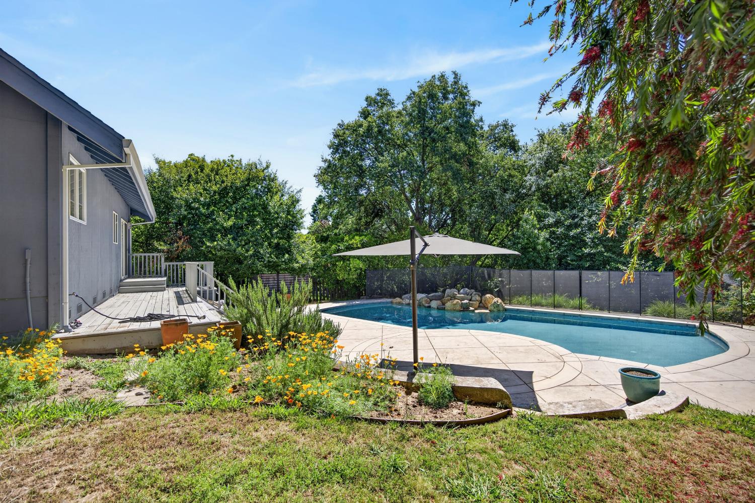 3940 Bannister Road Fair Oaks, CA 95628 - Photo 41 of 84 a view of a backyard with plants & fire pit