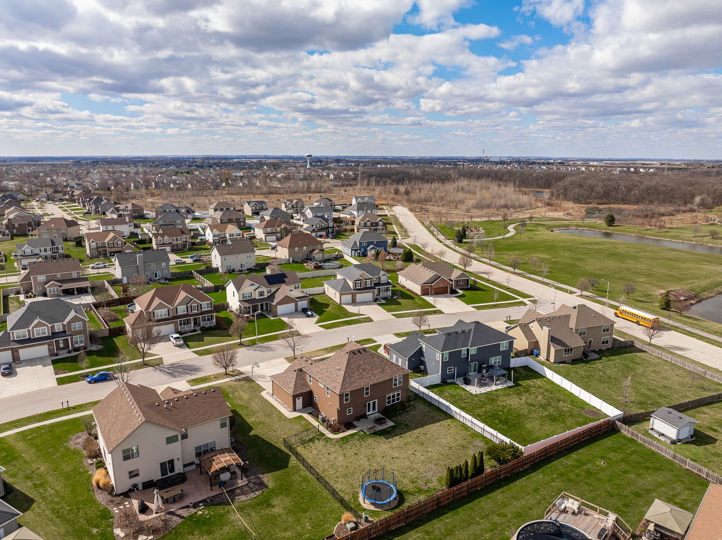 311 West Frontier Drive Minooka, IL 60447 - Photo 39 of 44 an aerial view of a house with a ocean view