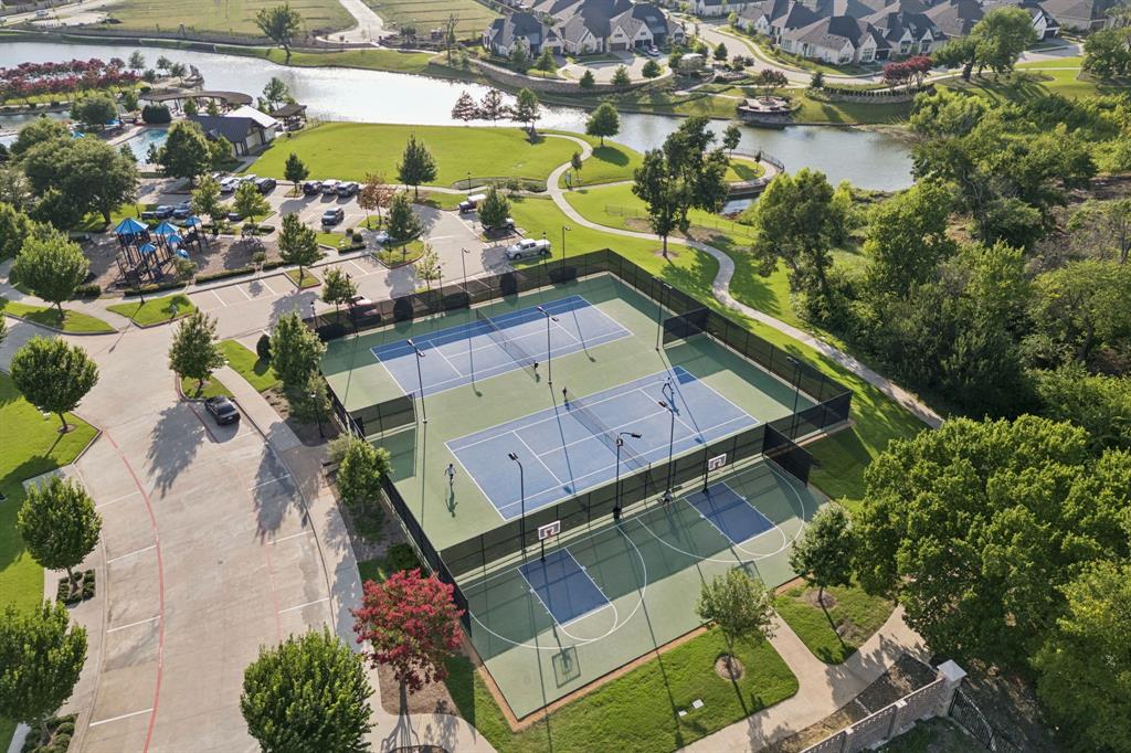 3508 Ruffian Court Celina, TX 75009 - Photo 33 of 38 an aerial view of a house with a ocean view