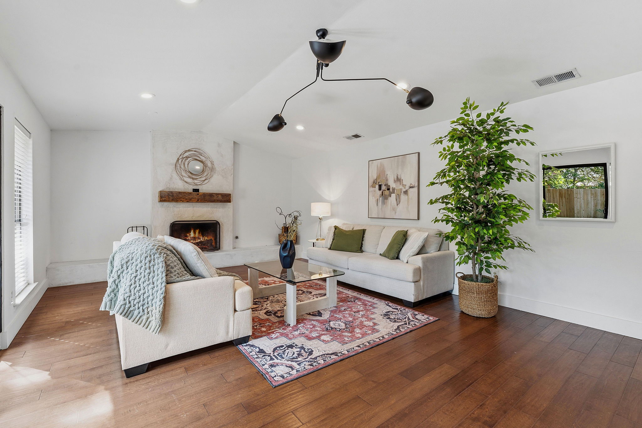 4705 Fieldstone Drive Austin, TX 78735 - Photo 5 of 34 a living room with furniture and a potted plant