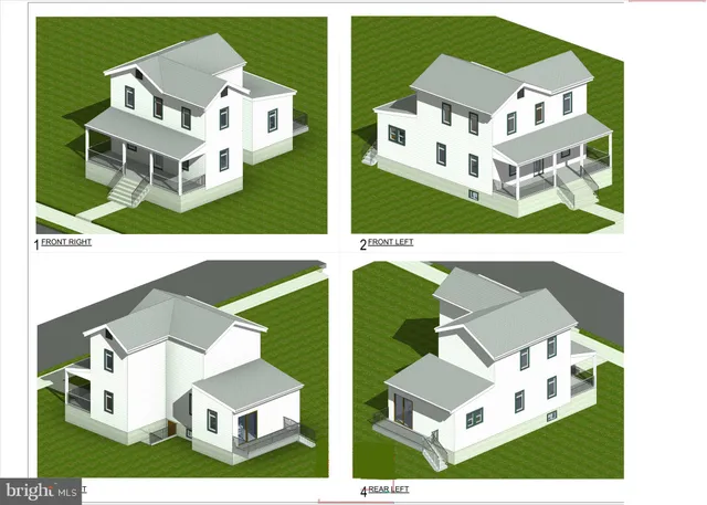 an aerial view of house with yard