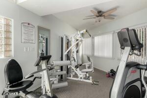 4850 East Desert Cove Avenue, Unit 227 Scottsdale, AZ 85254 - Photo 26 of 32 a view of a room with gym equipment