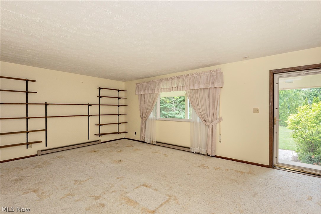 5339 East Heisley Road Mentor, OH 44060 - Photo 2 of 24 Carpeted Living Room with adjustable shelving.