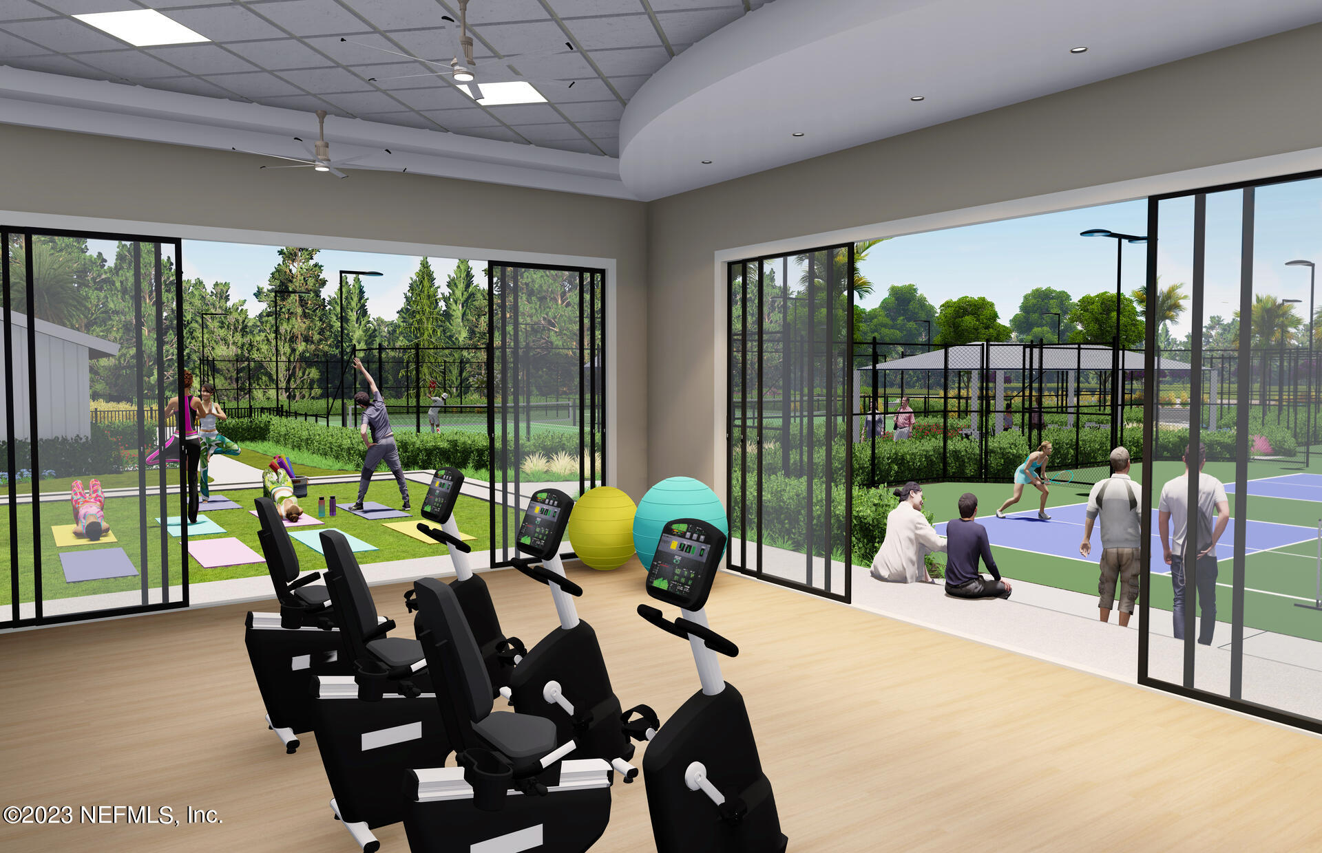 384 Del Webb Parkway Yulee, FL 32097 - Photo 33 of 35 a living room with furniture and a floor to ceiling window