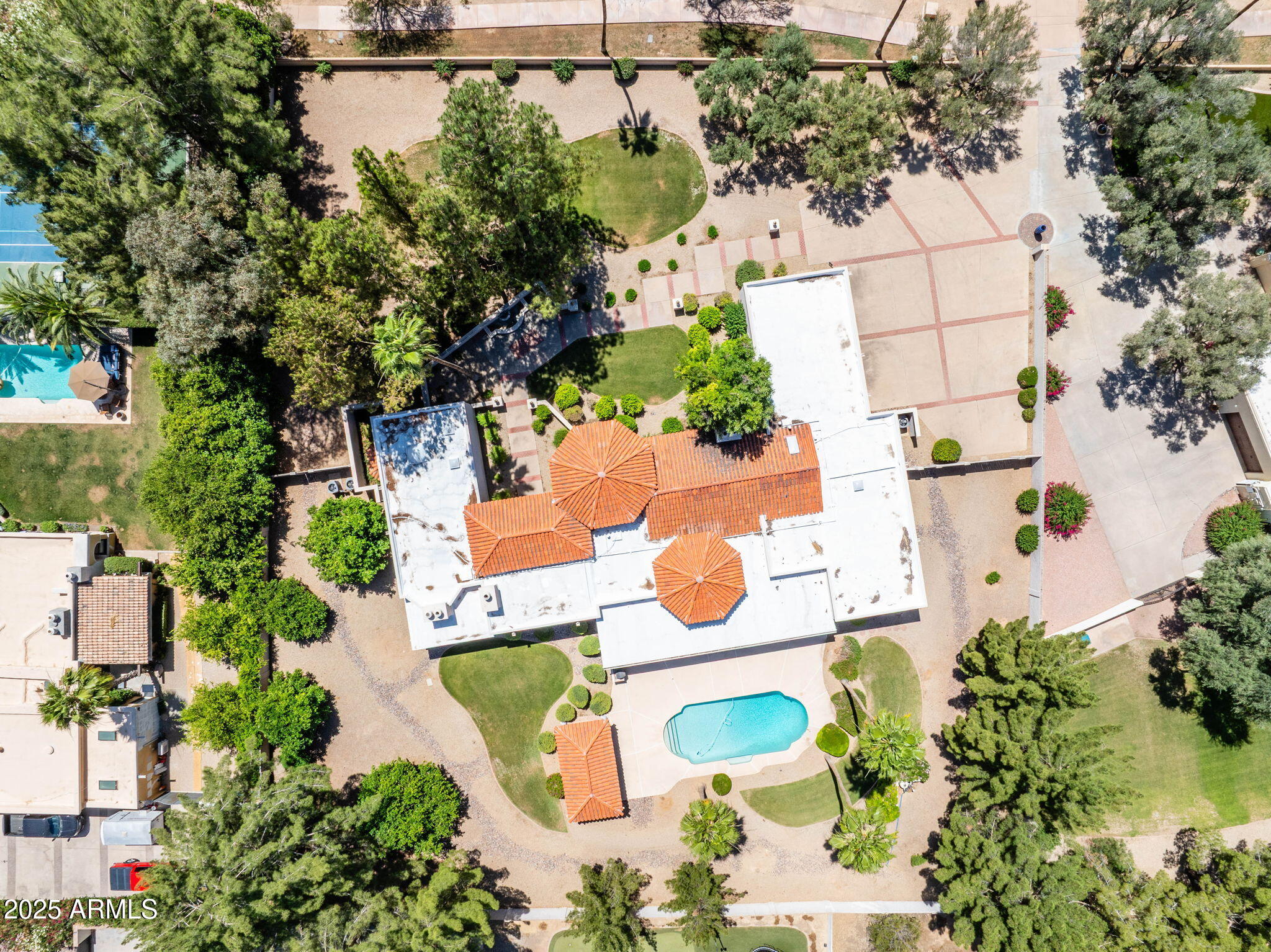 8815 North Invergordon Road Paradise Valley, AZ 85253 - Photo 22 of 22 an aerial view of a house with a swimming pool