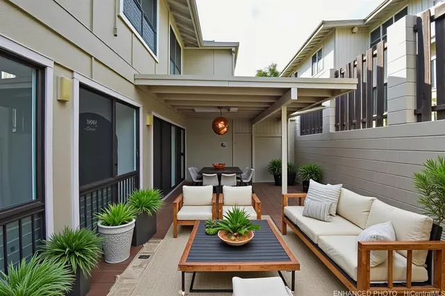a view of entryway with brick walls