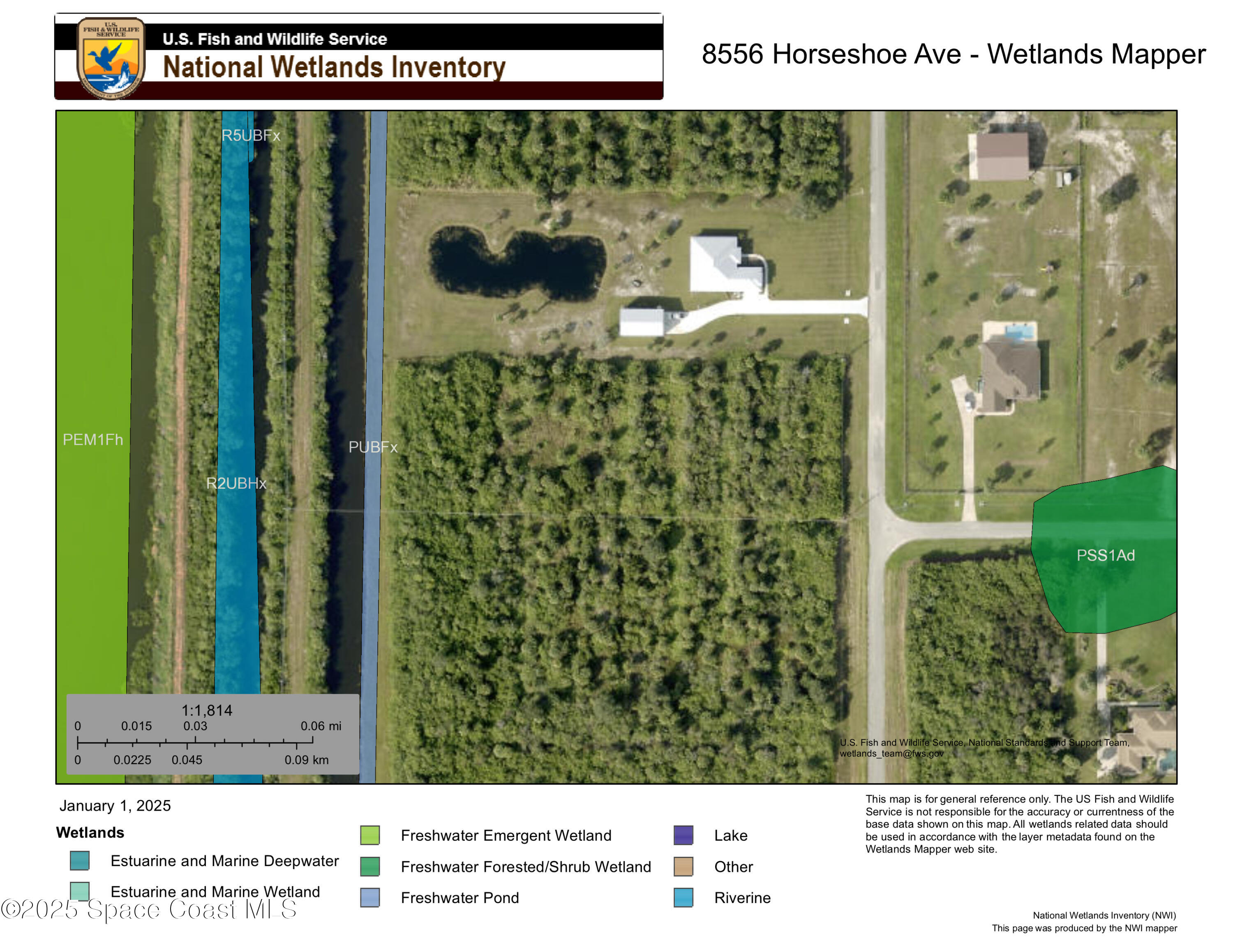 8556 Horseshoe Avenue Palm Bay, FL 32909 - Photo 4 of 4 8556 Horseshoe Ave - Wetlands Mapper