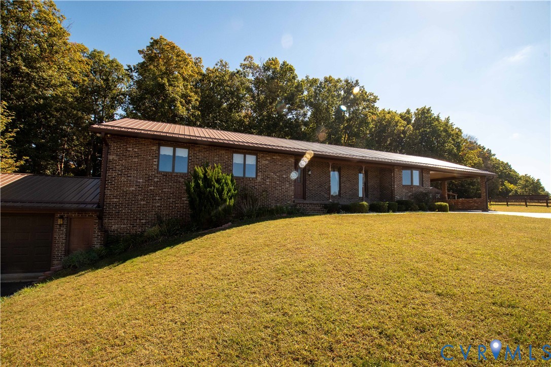 3574 Blose Road Elkton, VA 22827 - Photo 3 of 49 Ranch-style home with brick siding, a metal roof,