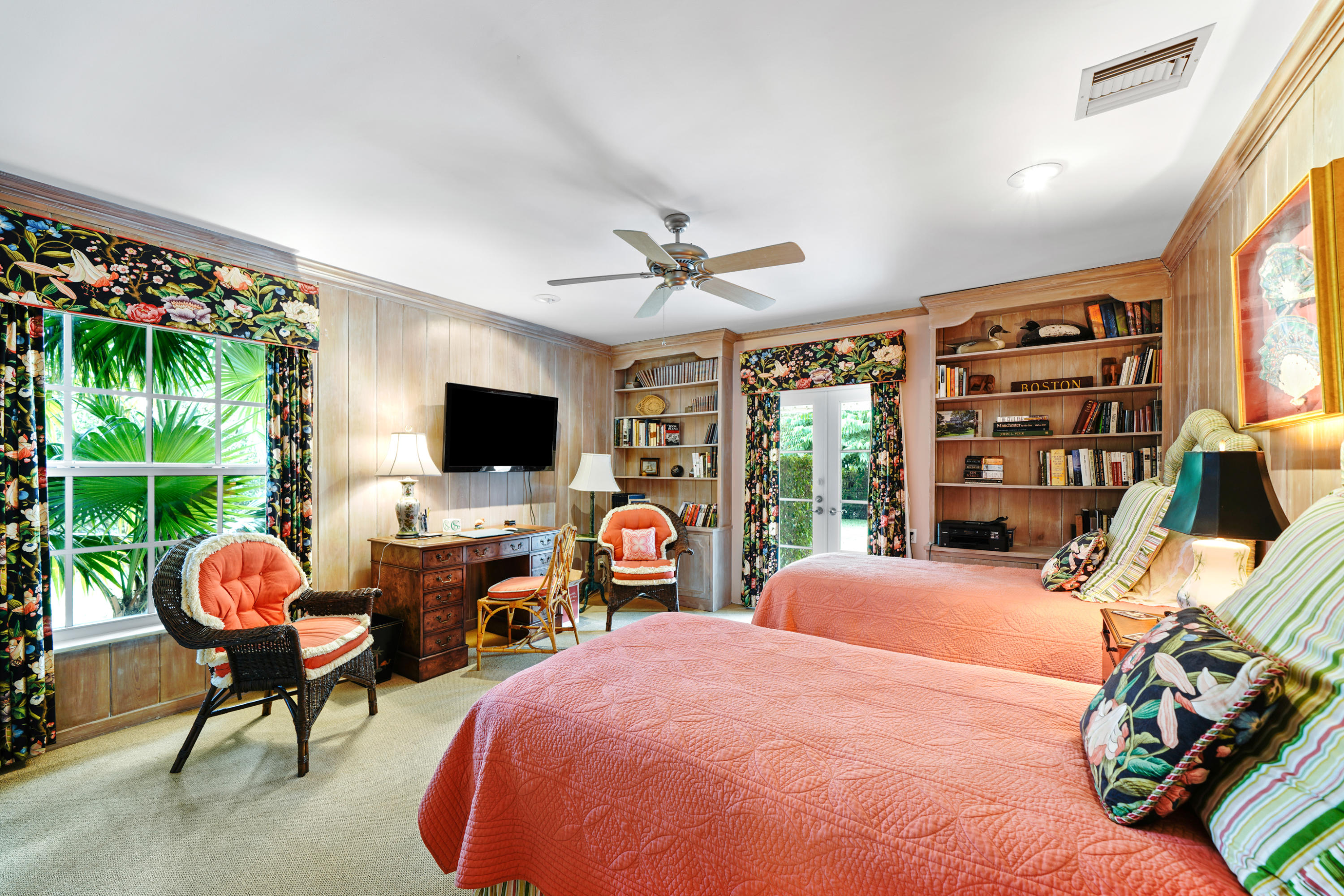 3232 Gulf Stream Road Gulf Stream, FL 33483 - Photo 16 of 36 a bed room with a bed a television and a large window