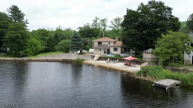 a view of a lake with outdoor space