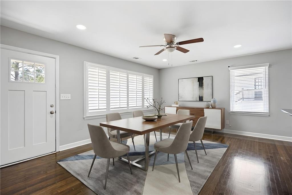 45 Smyrna Powder Springs Road Southeast Marietta, GA 30060 - Photo 2 of 45 a dining room with wooden floor and a window