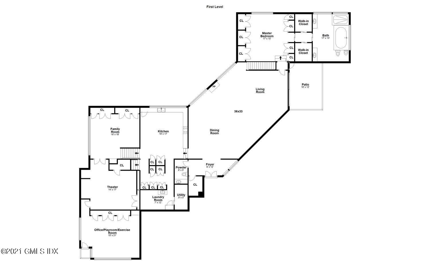 15 Hycliff Road Greenwich, CT 06831 - Photo 26 of 27 a picture of a floor plan