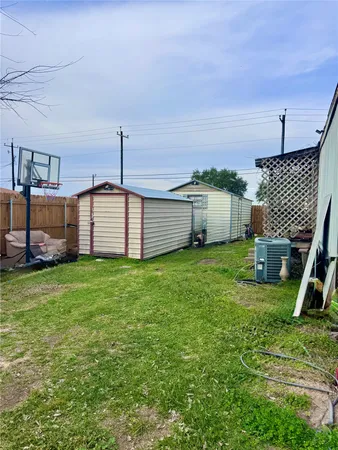 a view of a backyard with a garden