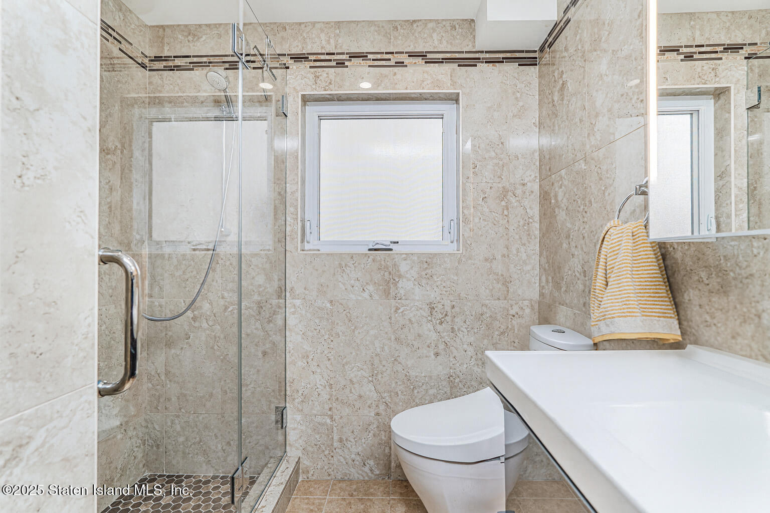 Undisclosed Address Staten Island, NY 10309 - Photo 12 of 40 a bathroom with a shower and a toilet