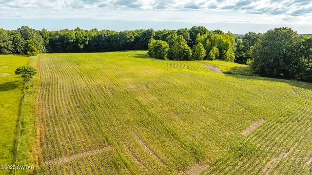 an aerial view of residential houses with outdoor space and swimming pool
