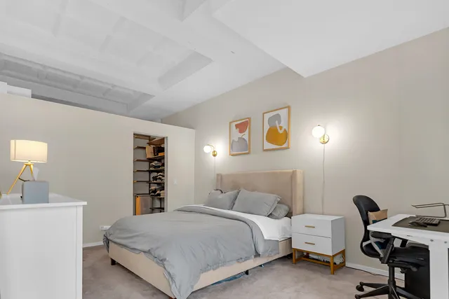 a city view with tall buildings