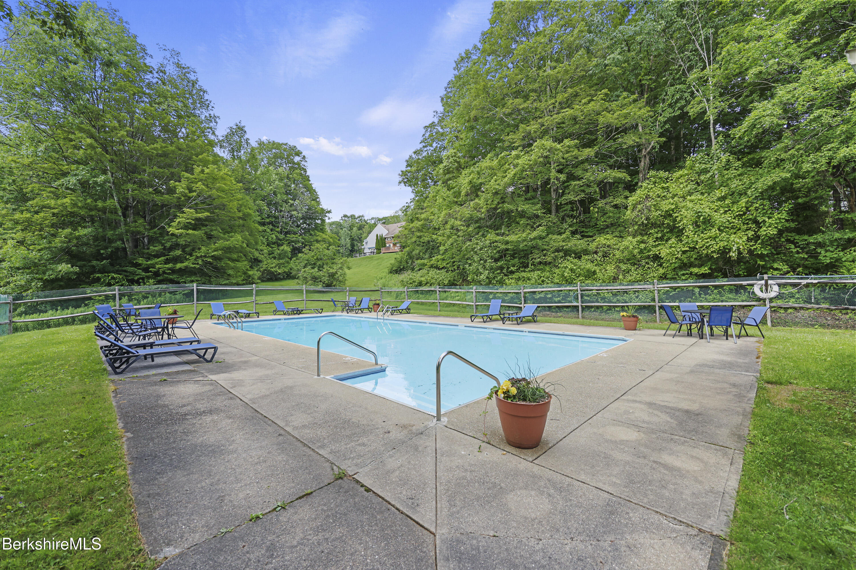 1052 Beaver Pond Meadows Road Williamstown, MA 01267 - Photo 35 of 38 a view of backyard with swimming pool and sitting area