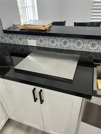 a close view of kitchen appliances