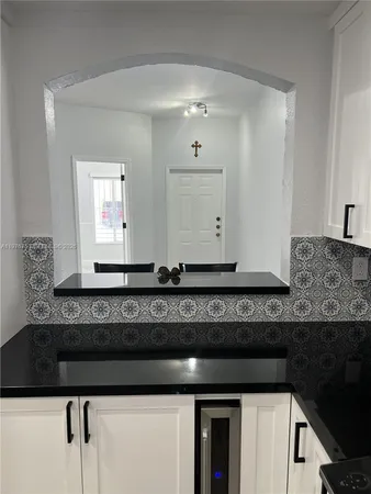a view of a kitchen