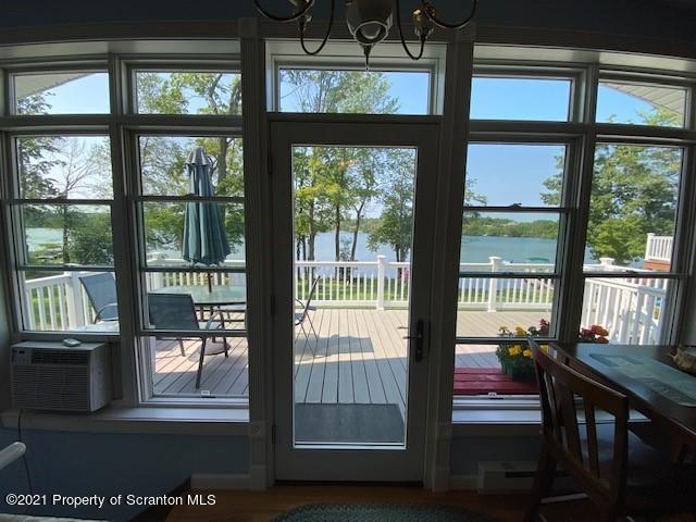18 Power Line Road Scott Township, PA 18433 - Photo 18 of 34 a view of a room with balcony and wooden floor