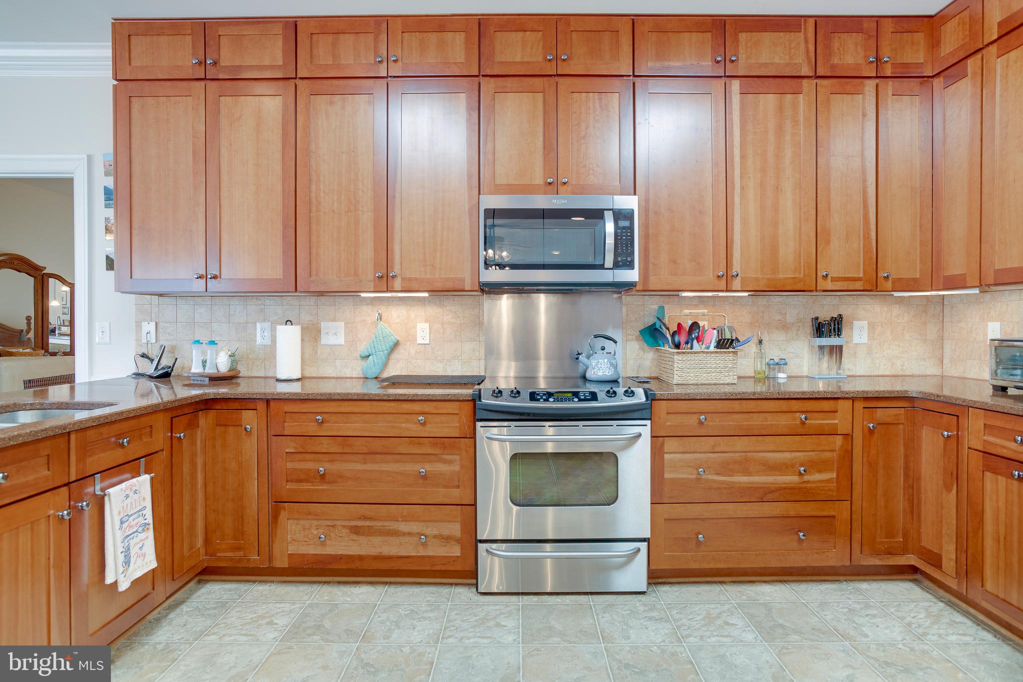 3279 Ridgeview Road Reva, VA 22735 - Photo 18 of 87 a kitchen with stainless steel appliances granite countertop a stove a sink and a microwave