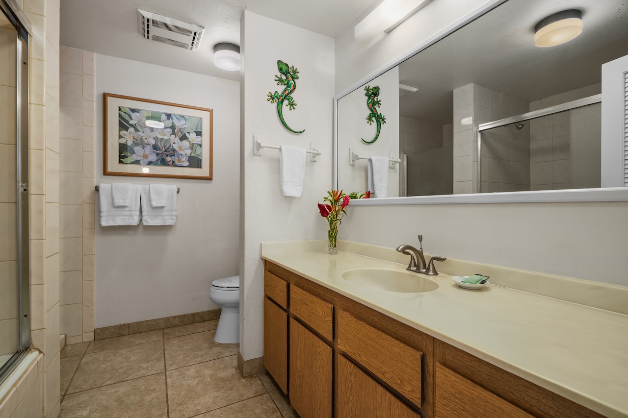 1901 Poipu Road, Unit 421 Koloa, HI 96756 - Photo 18 of 26 a bathroom with a sink mirror and toilet