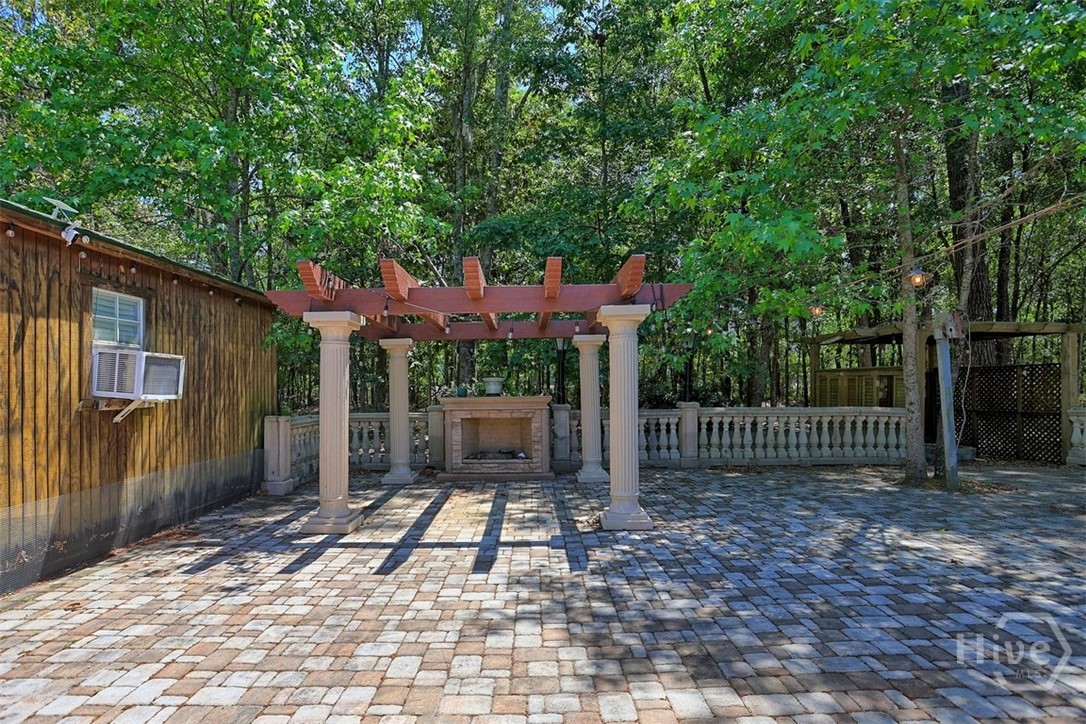113 Country Lane Pooler, GA 31322 - Photo 10 of 51 Back brick-paver patio w/gazebo & outdoor fireplace