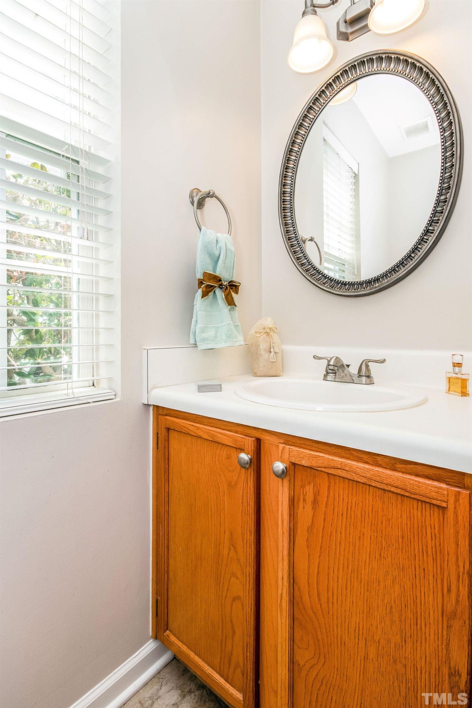 4827 Shallowbrook Trail Raleigh, NC 27616 - Photo 12 of 30 a bathroom with a sink and a mirror